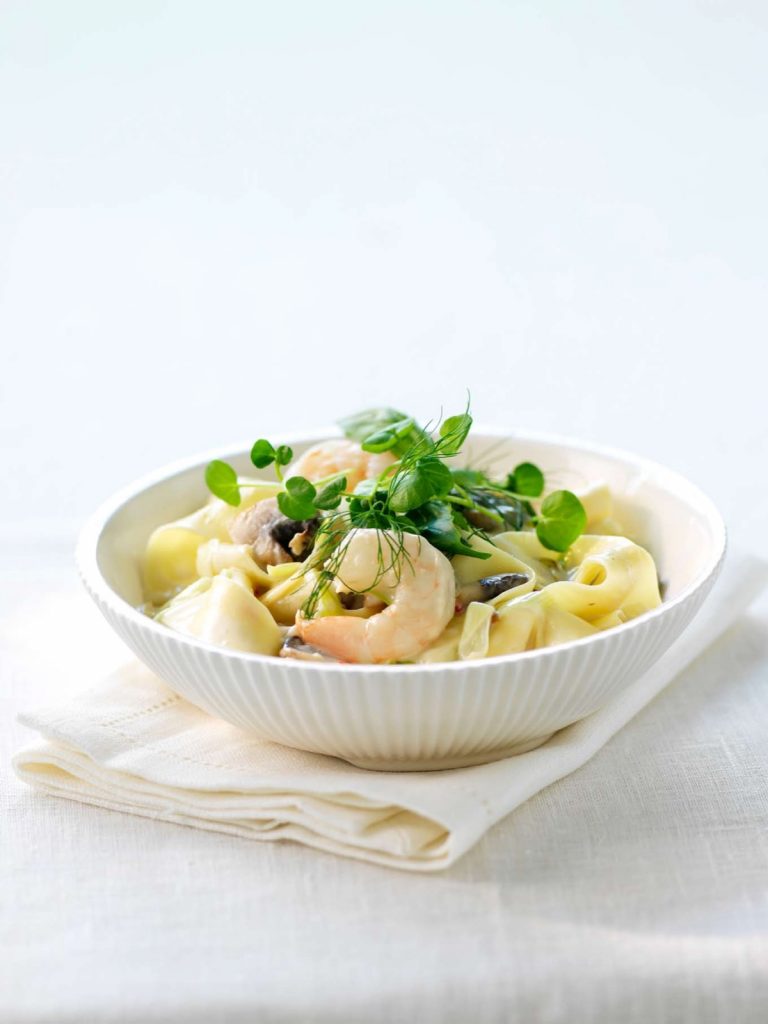 Chili-katkarapu-limepasta