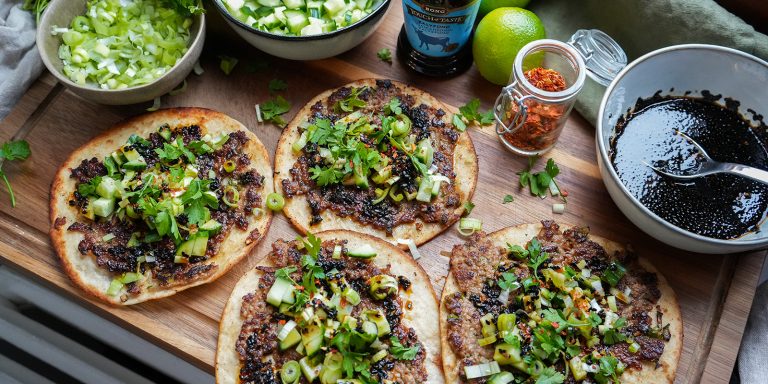 Smash Dumpling tacoja dippikastikkeella