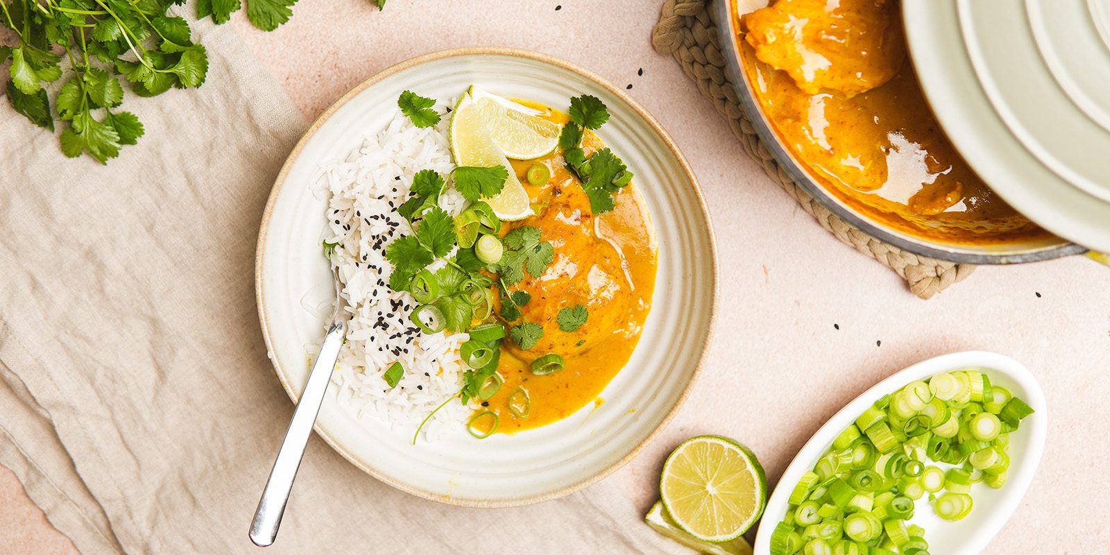 kanapata currylla ja kookoksella
